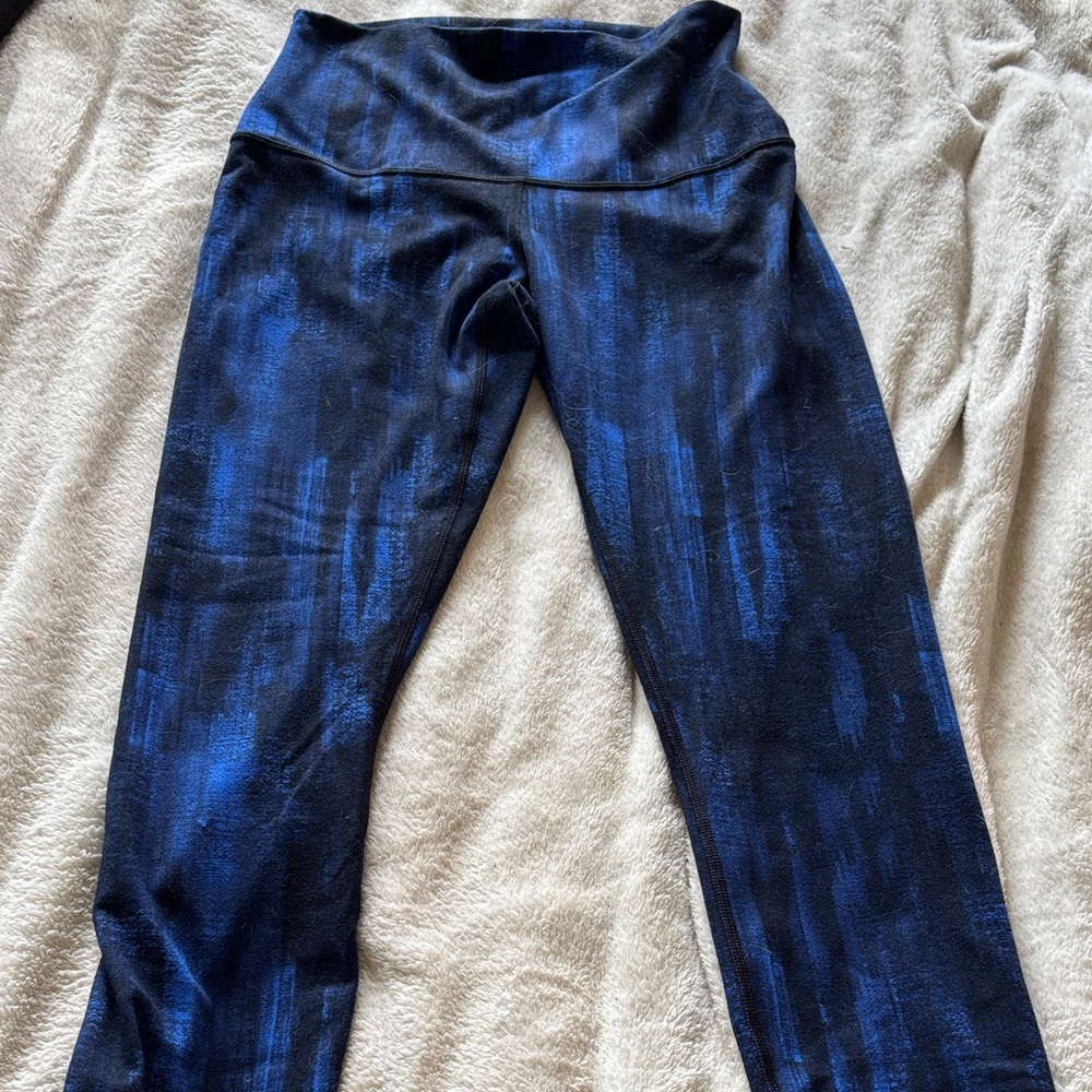 lululemon athletica Blue and Black Leggings